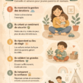 Parents sereins avec leurs enfants dans un environnement calme