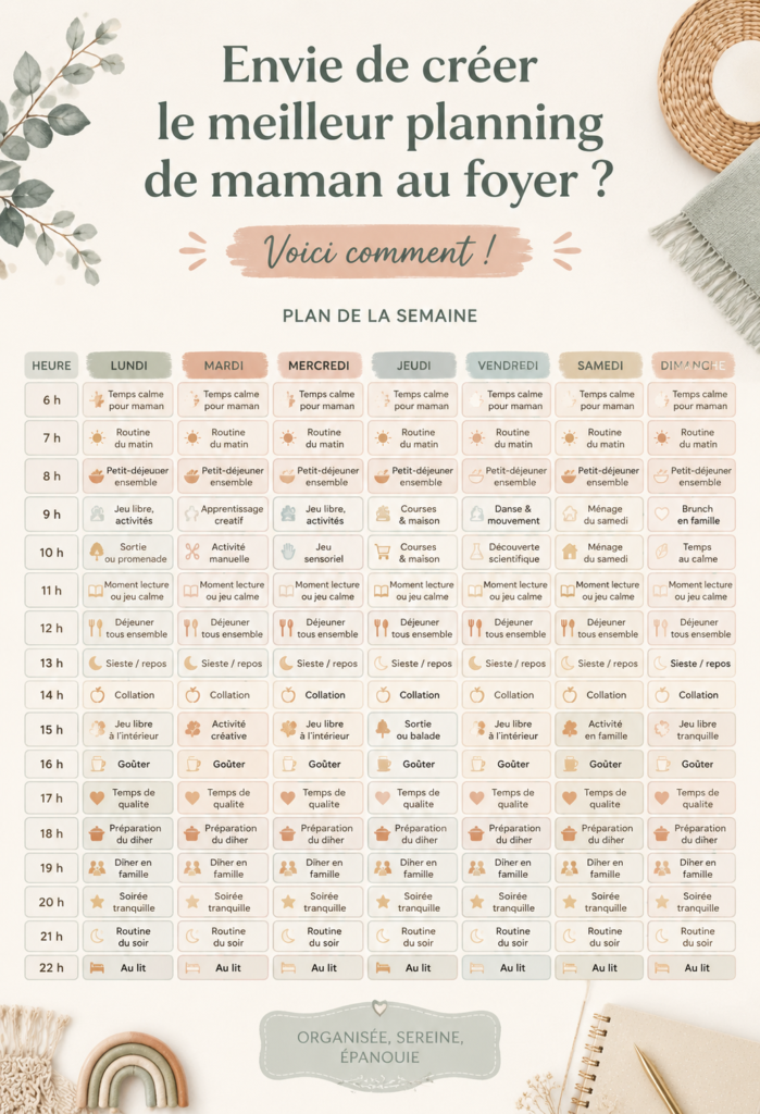 Une mamie souriante avec un planning sur sa table, représentant un équilibre entre tâches et temps personnel.