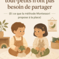 Illustration d'un enfant jouant sans partager, mettant en avant une approche Montessori