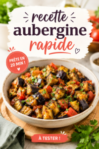 Recette rapide d'aubergine cuisinée dans une poêle avec des épices