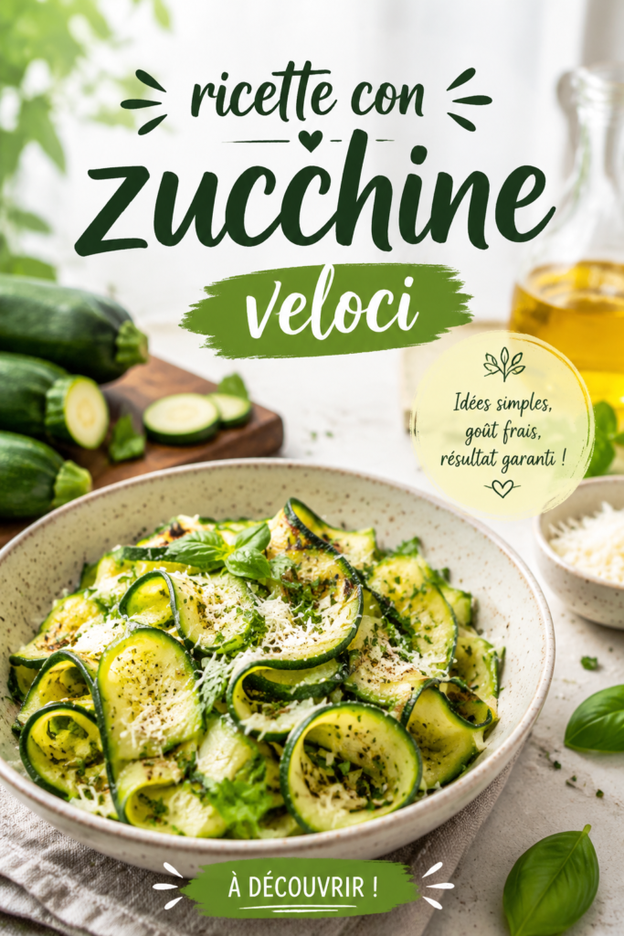 Assortiment de plats délicieux à base de courgettes