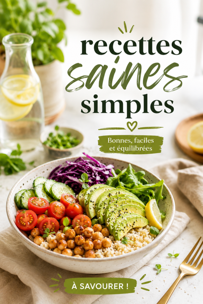 Recettes saines et simples pour toute la famille en une image