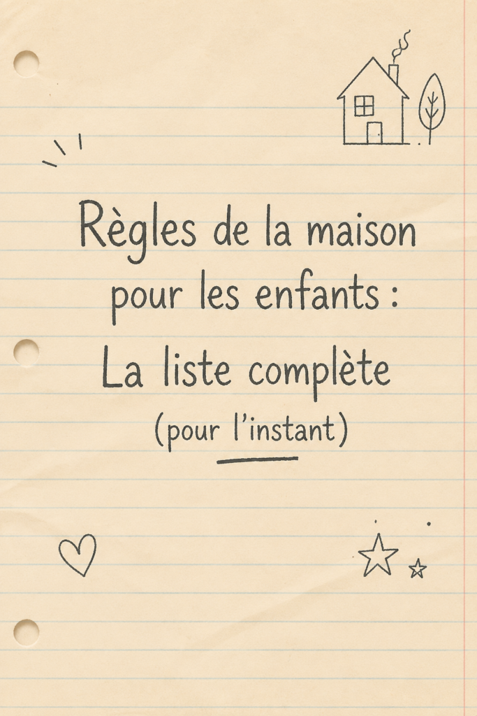 Un enfant heureux et discipliné à la maison respectant les règles de vie