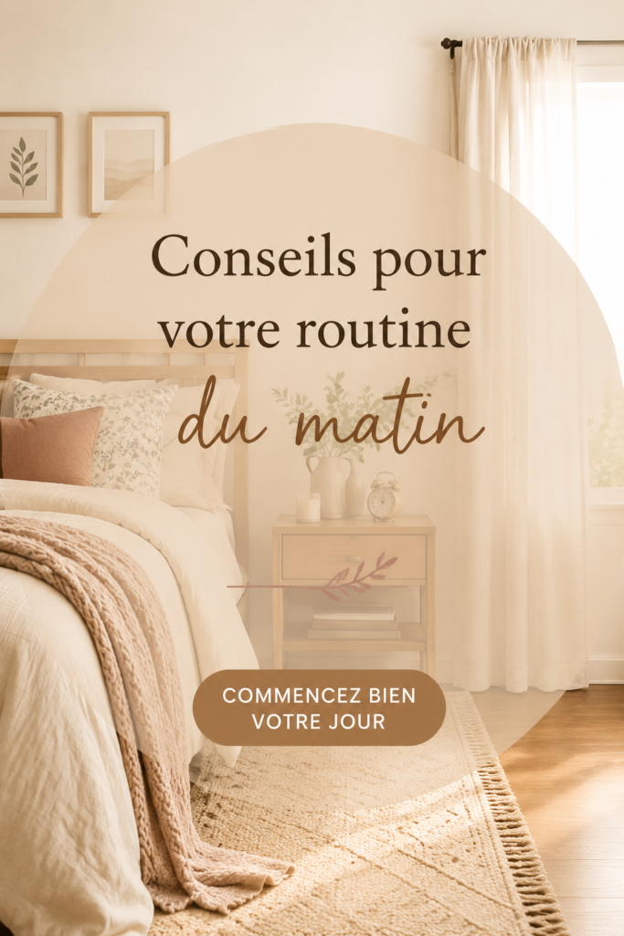 Femme profitant d'une matinée sereine avec une tasse de thé.