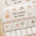 Enfants préparant leur routine matinale avec enthousiasme