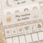 Enfants préparant leur routine matinale avec enthousiasme