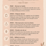 Une maman détendue pratiquant sa routine du soir