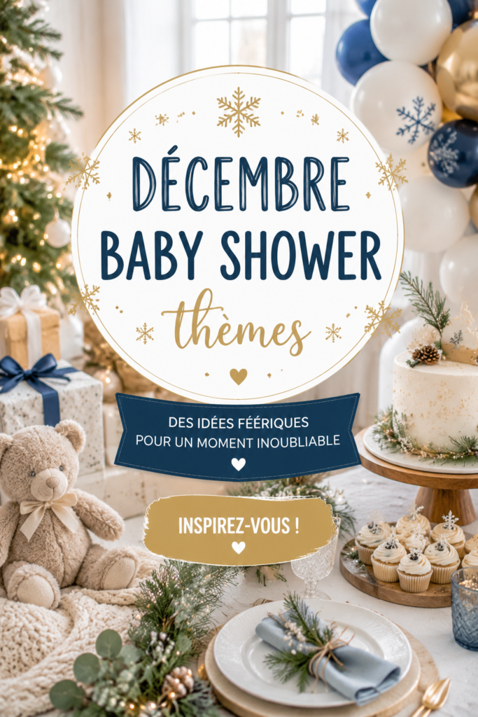 Thème de baby shower hivernale avec décorations festives