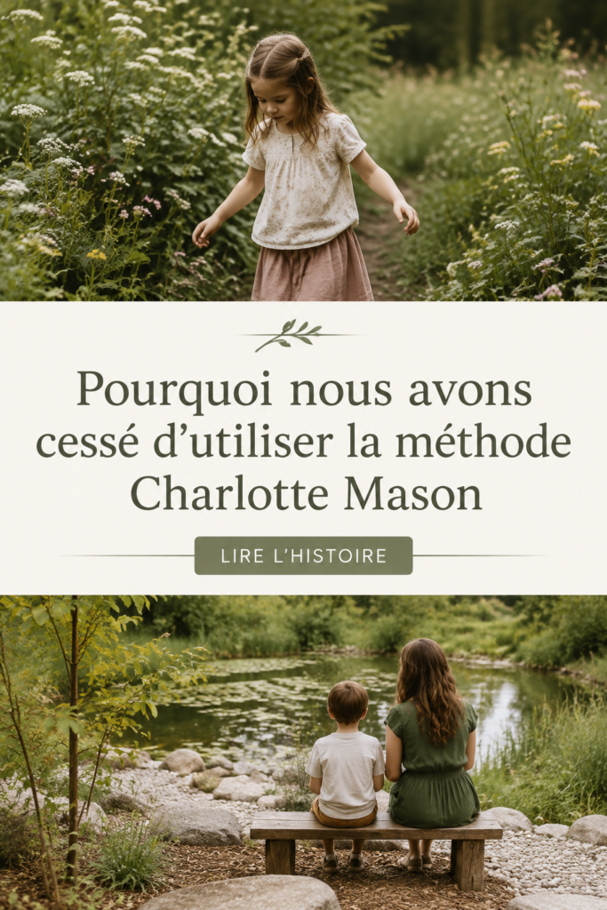 Illustration d'enfants apprenant avec une méthode éducative différente de Charlotte Mason