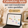 Capture d'écran de l'application Apple Calendar affichant un emploi du temps familial