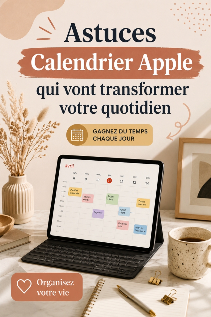 Capture d'écran de l'application Apple Calendar affichant un emploi du temps familial
