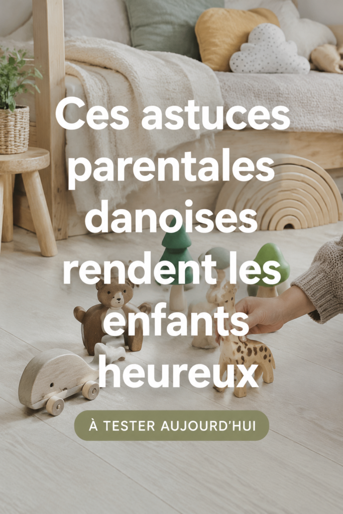 Image d'une famille danoise heureuse jouant ensemble dans un parc.
