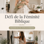 Femme méditant avec une Bible ouverte, représentant le défi de la femme biblique