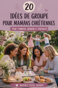 Un groupe de mamans chrétiennes souriantes lors d'une activité ensemble.