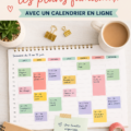 Une femme utilisant Google Agenda pour organiser des activités familiales sur son ordinateur.
