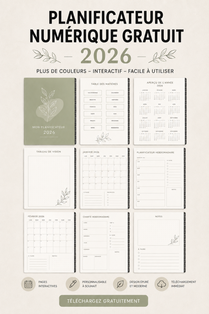 Un aperçu d'un planificateur numérique moderne pour mieux organiser sa vie de famille.