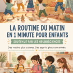Une mère aide son enfant dans une routine matinale rapide et efficace.