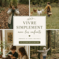 Famille pratiquant le slow living dans un parc