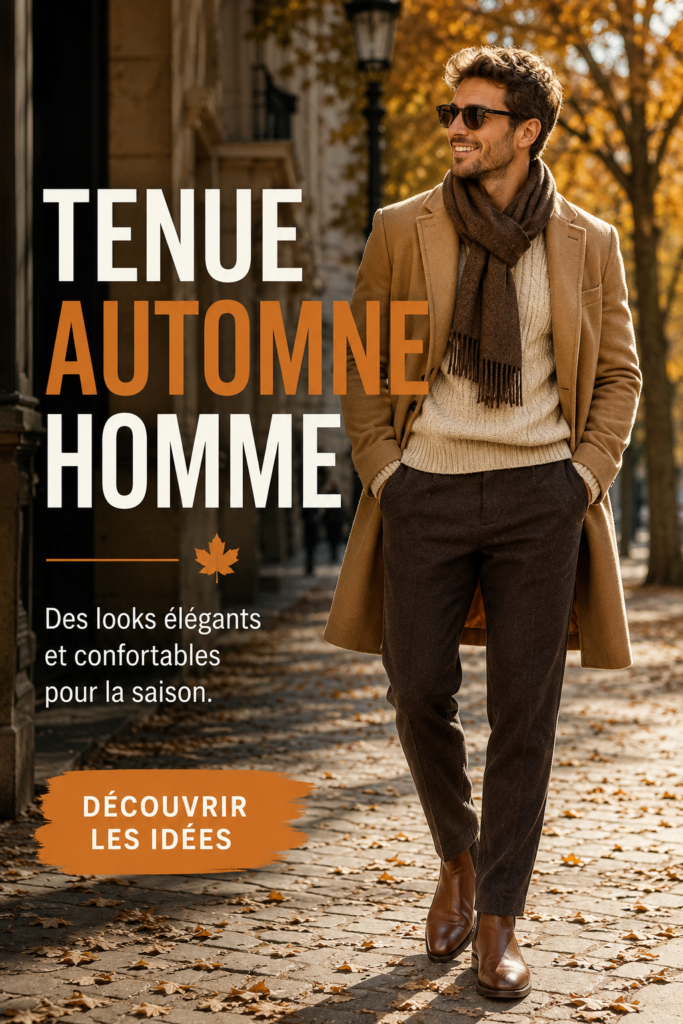 Homme en pull chaud et veste d'automne, prêt pour la saison