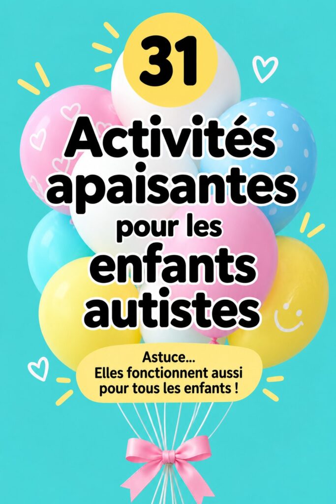 Enfants jouant paisiblement ensemble avec des jeux apaisants.
