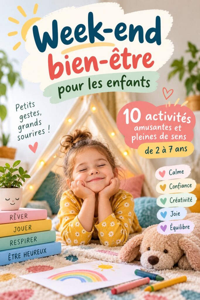 Des enfants s'amusent à faire de l'artisanat avec des matériaux naturels.
