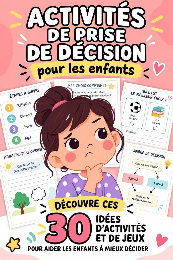 Des enfants jouant à un jeu éducatif de prise de décision ensemble.