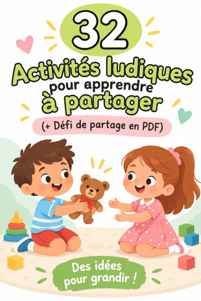 Enfants jouant ensemble et partageant des jouets dans le jardin.