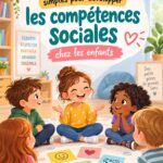 Des enfants jouant ensemble à un jeu de société, renforçant leurs compétences sociales.