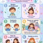 Un coin apaisant avec des coussins et des livres pour enfants.