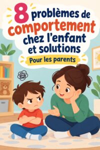 Un parent discutant calmement avec son enfant qui montre un comportement difficile.
