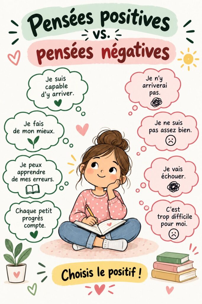 Une femme souriante entourée de sa famille, illustrant le bonheur familial et la positivité.