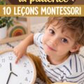 Un enfant concentré sur une activité Montessori favorisant la patience.