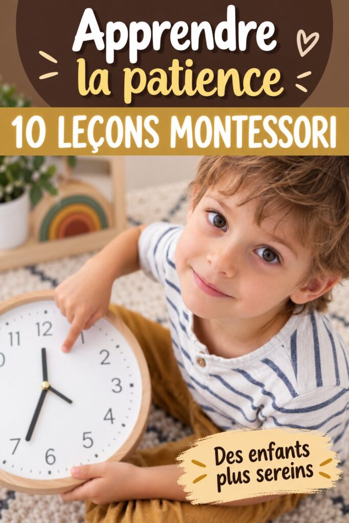 Un enfant concentré sur une activité Montessori favorisant la patience.