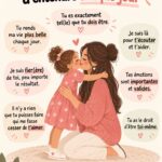 Une mère et son enfant échangeant des mots doux et inspirants