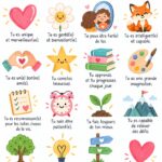 Un parent encourage son enfant avec des mots doux, symbolisant la confiance en soi.