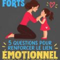 Une mère et son enfant assis ensemble, échangeant des questions et des réponses, illustrant le lien familial.