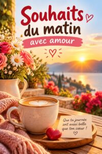 Une famille se souhaitant un bon matin avec des sourires et de l'affection.