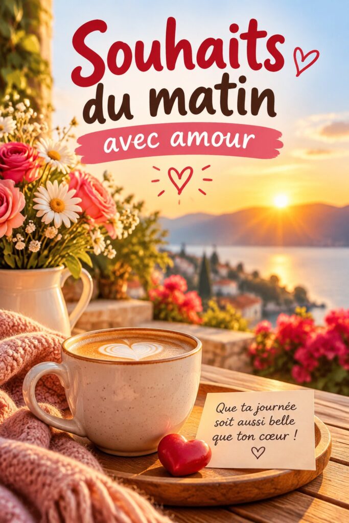 Une famille se souhaitant un bon matin avec des sourires et de l'affection.