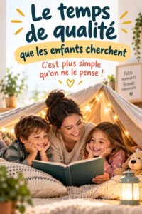 Une mère et son enfant partageant un moment chaleureux ensemble, illustrant l'importance du temps de qualité en famille.
