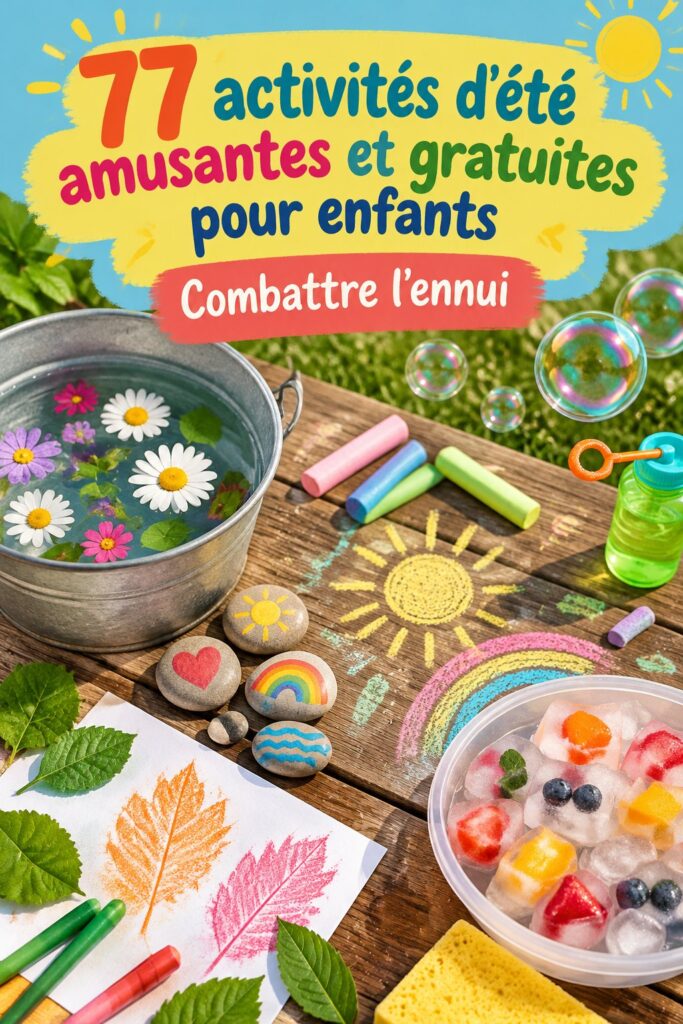 Des enfants s'amusant ensemble lors d'activités d'été en plein air.