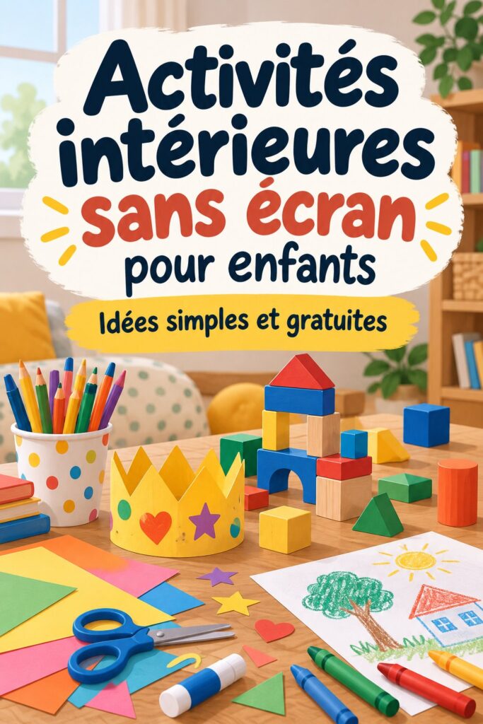Une famille s'amusant ensemble avec des jeux de société à l'intérieur, éloignée des écrans.