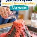 Enfants réalisant une expérience scientifique amusante à la maison.