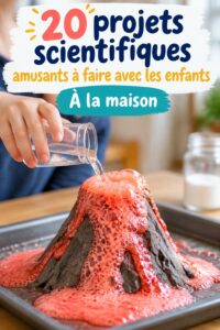 Enfants réalisant une expérience scientifique amusante à la maison.