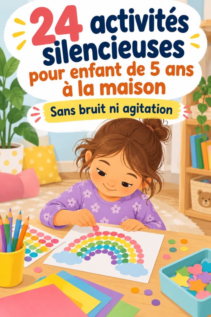 Un enfant souriant s'amuse tranquillement avec des blocs à la maison, mettant en valeur les activités silencieuses pour les jeunes enfants.