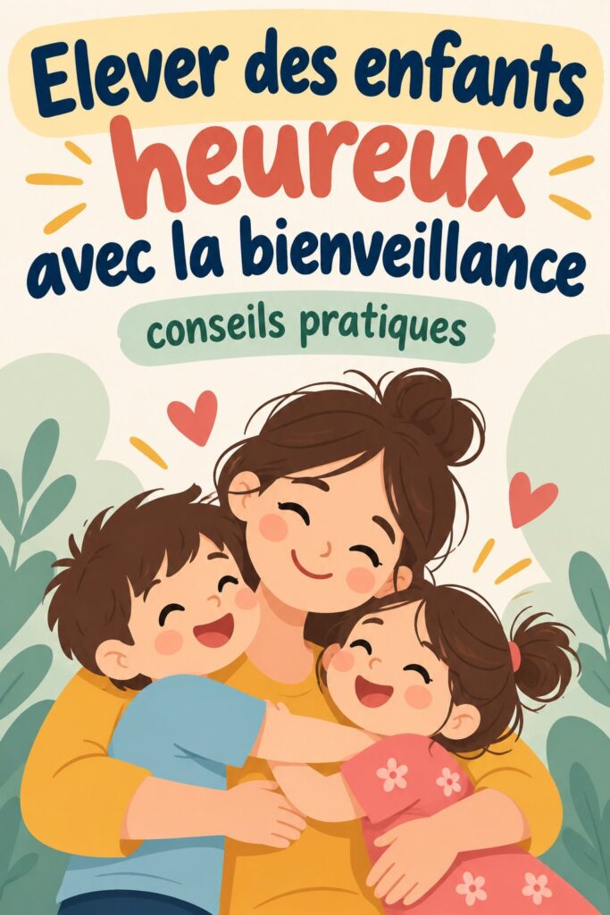 Famille heureuse jouant ensemble dans le parc, représentant la parentalité positive.