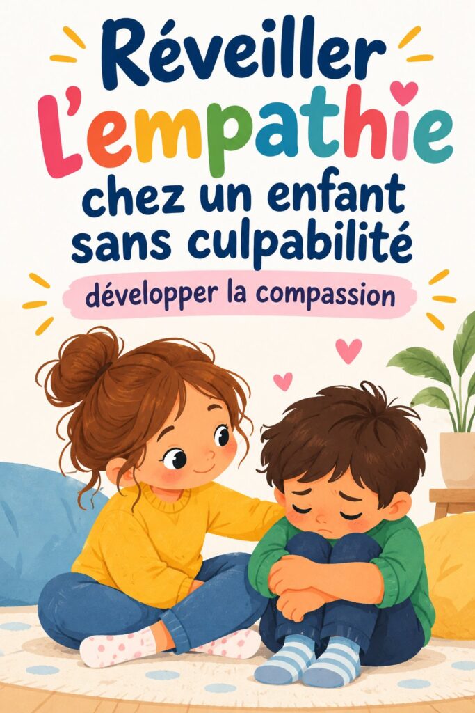 Un enfant qui partage un moment de jeu avec des amis, illustrant l'empathie.