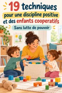 Un parent avec son enfant en train de discuter des règles de discipline positive.