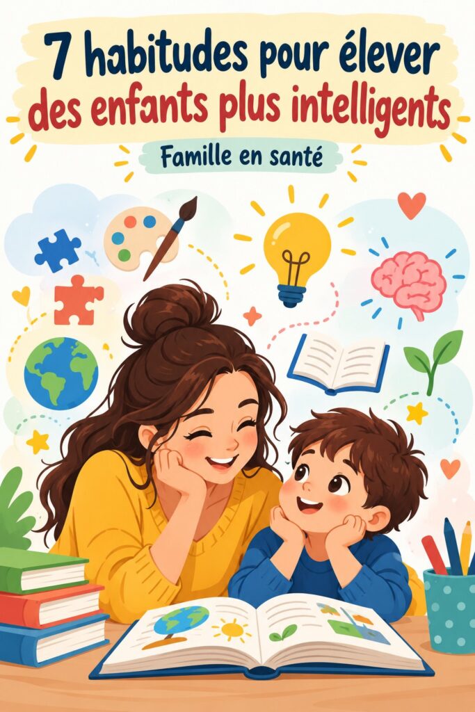 Une mère aide son enfant à lire, favorisant son développement intellectuel.