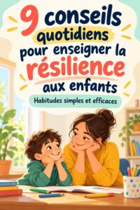 Un parent encourageant son enfant à faire face à des défis avec confiance.