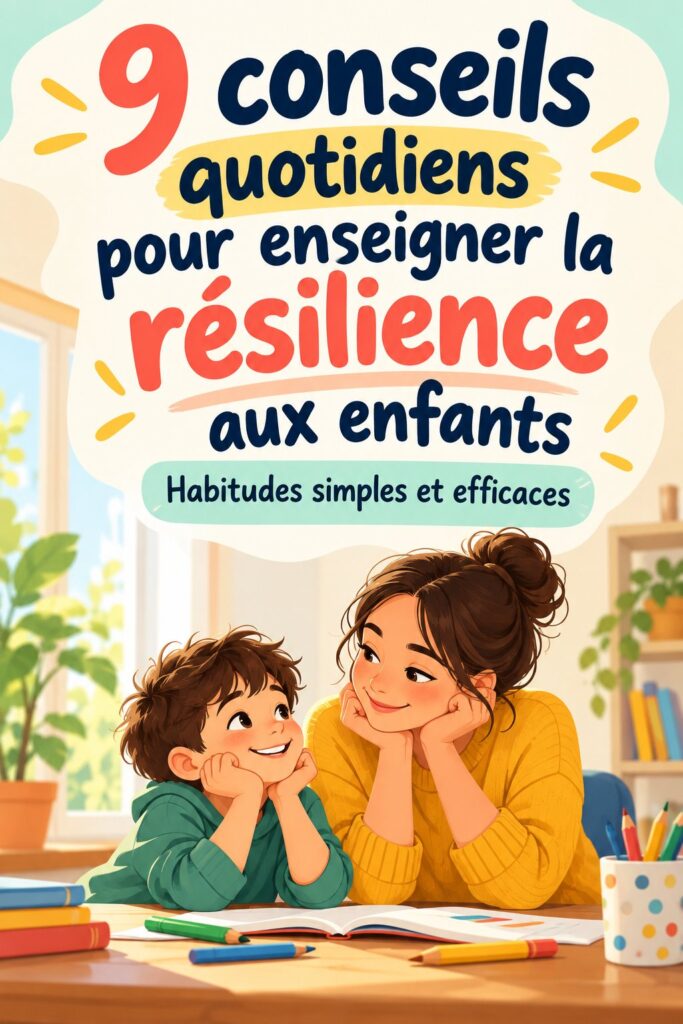 Un parent encourageant son enfant à faire face à des défis avec confiance.